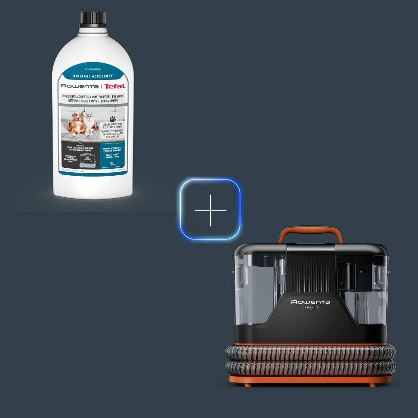 Rowenta Promo Pack Clean IT + Solução de limpeza de estofos e tapetes pet spots